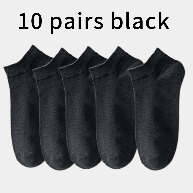 1 paire de chaussettes confortables et respirantes en coton pour hommes, chaussettes d'été pour hommes