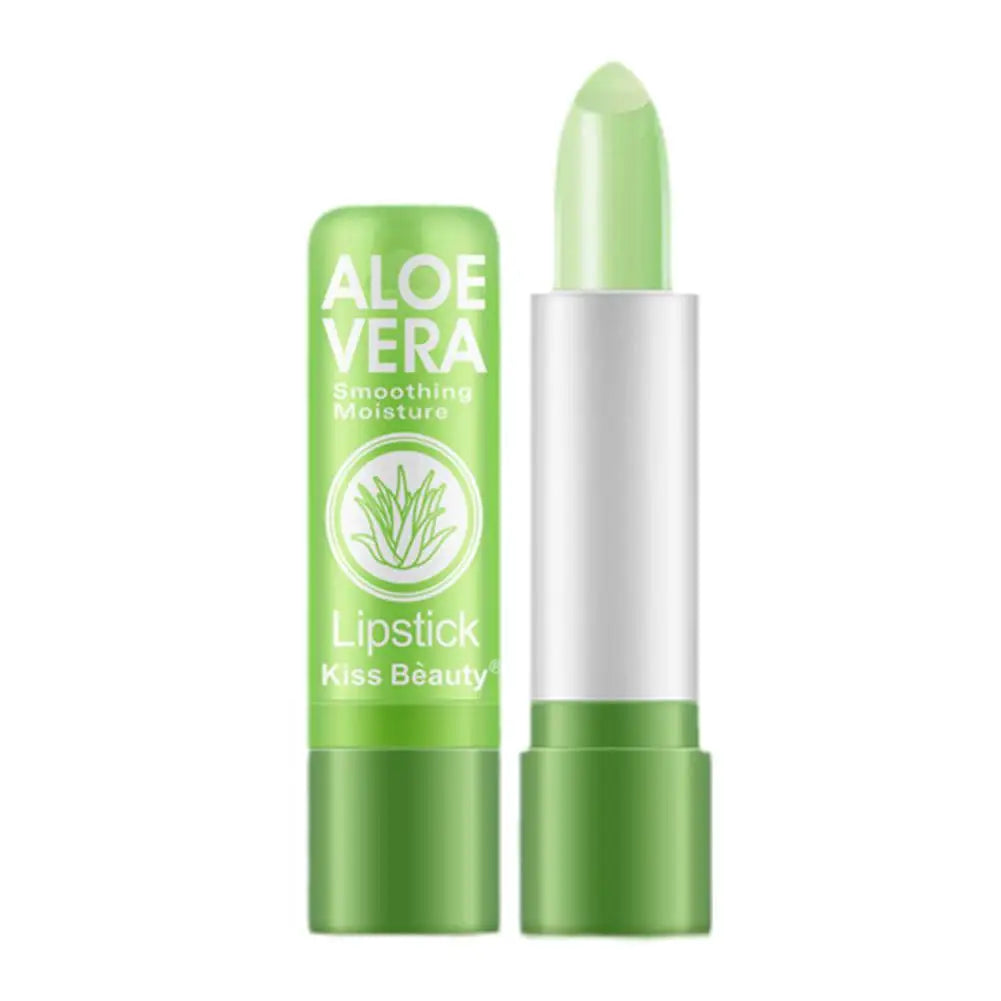 Baume à lèvres hydratant à l'aloe vera, baume à lèvres naturel, rouge à lèvres thermosensible, longue tenue, soin des lèvres, maquillage, 1 pièce