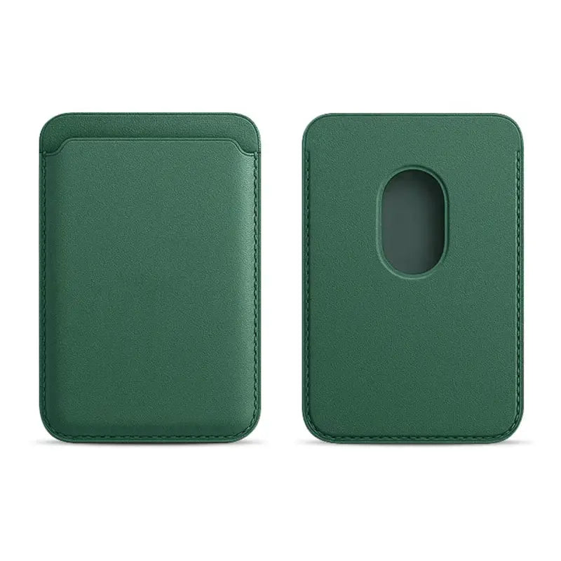 Étui porte-carte magnétique IPhone 16 15 13 14 12, pochette pour cartes, étui en cuir Magsafing avec autocollant arrière, housse de poche pour cartes