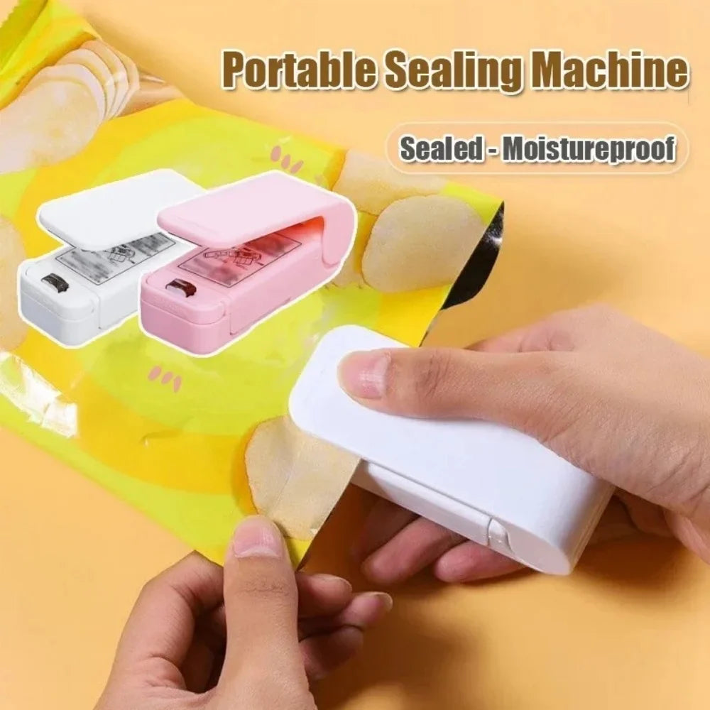 1PC Snack Sealer Mini Heat Bag Sealing Machine Package Sealer Portable Kitchen Thermal Plastic Food Bag Closure Accessories Tool