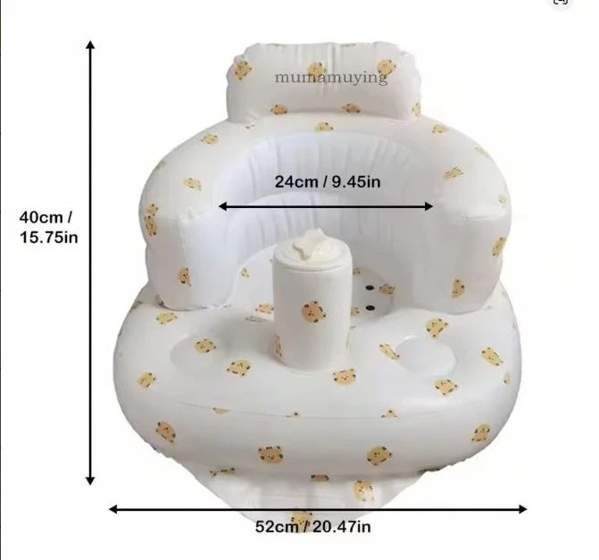 Canapé gonflable pour bébé, chaise de bain portable pour enfants, siège multifonctionnel en PVC, tabouret de bain pour s'asseoir