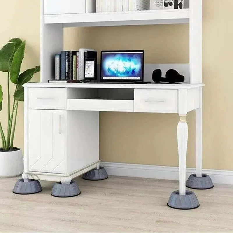 Lot de 4 patins anti-vibrations en caoutchouc antidérapants et silencieux pour pieds de meubles, compatibles avec tous les appareils électroménagers (lave-linge, réfrigérateur, etc.)