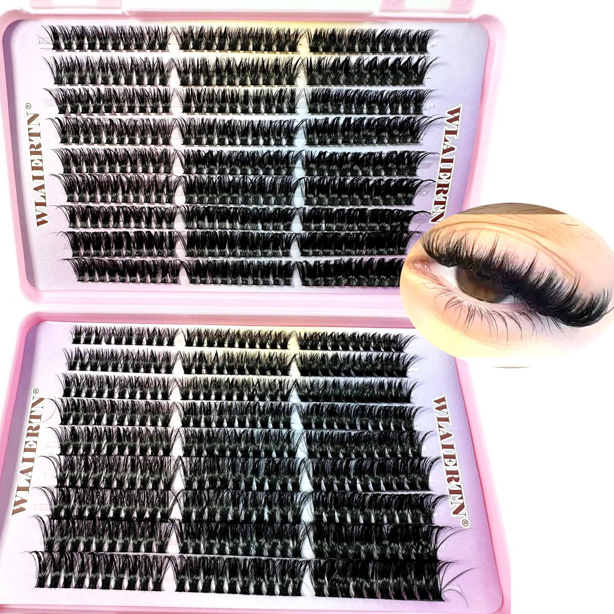 Faux cils en vison 540Cluster C Courbés 9-16mm Extension de cils naturels mixtes 3D Bande russe Outil de maquillage personnel