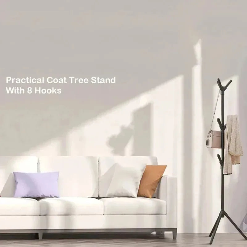 Tree Branch Coat Rack – Floor‑to‑Ceiling Freestanding Clothes & Hat Holder with Hooks for Bedroom, Entryway, Living Room