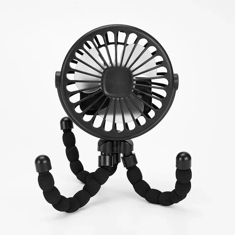 Octopus shape handheld fan standing, hanging and winding 4 forms night light design rechargeable long battery life mini student