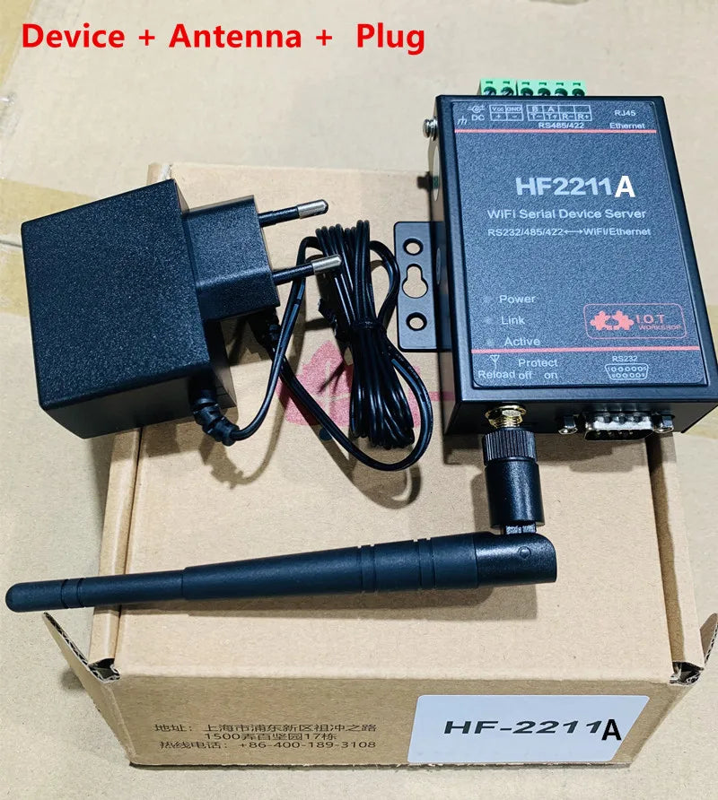 Module convertisseur série vers WiFi RS232/RS485/RS422 vers WiFi/Ethernet HF2211 pour la transmission de données en automatisation industrielle HF2211A