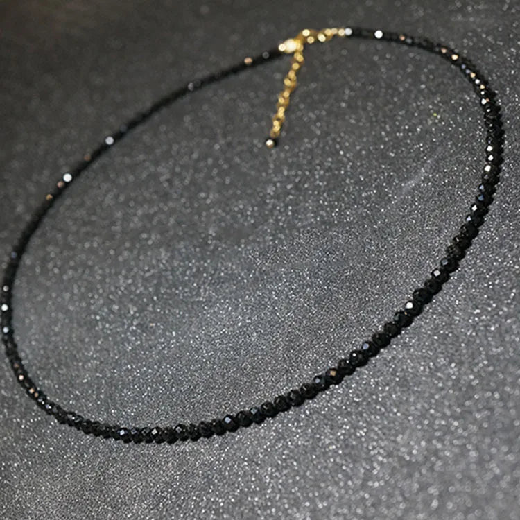 Marque de mode Simple perles noires collier court Femme dames tour de cou pour les femmes bijoux de fête