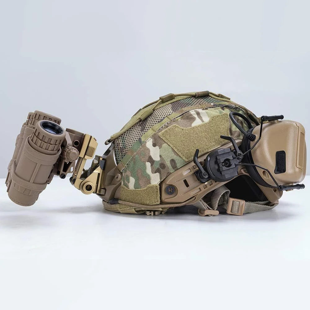 BOOIU Tactical Helmet Cover for Fast Helmet Multi-Camo Helmet Cover   Military Paintball Hunting Shooting Gear - Without Helmet