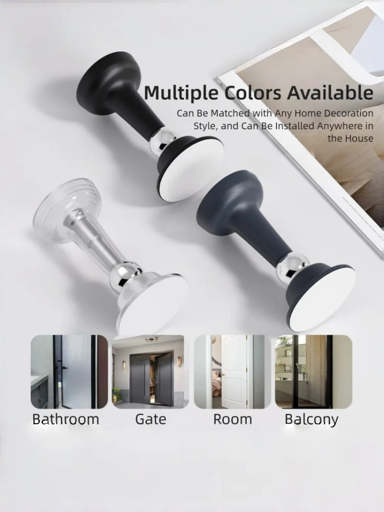 No-drill door stopper for room bedroom door fixed wall protection anti-collision household silicone strong suction floor stopper