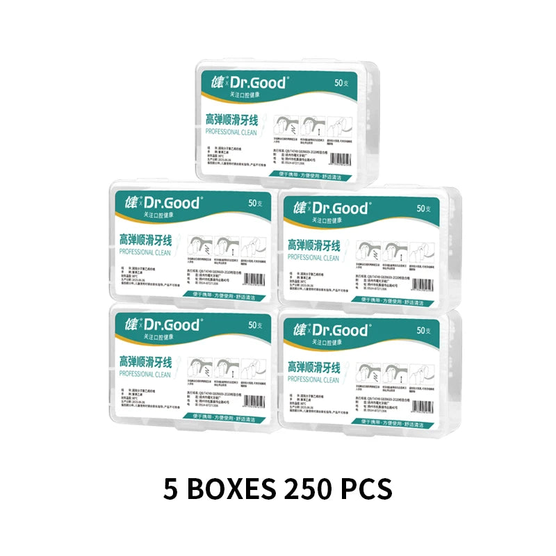 50/100/150/250/500pcs Portable Disposable Dental Floss Plastic Toothpick High-tension Dental Floss Stick Dental Box Oral Care