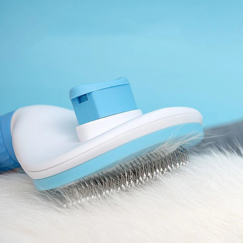 Brosse à poils de chien pour animaux de compagnie, peigne pour chat, toilettage et soins, peigne en acier inoxydable pour poils longs, nettoyage des chiens, accessoires pour animaux de compagnie