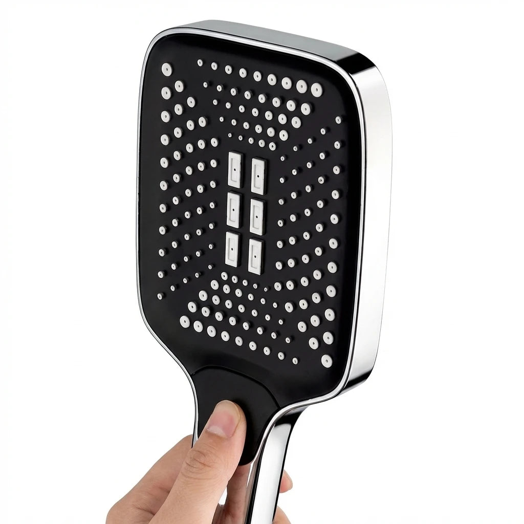 Adjustable 3-Mode Rainfall Shower Head Large Flow High Pressure Water Saving Shower Mixer - Bathroom Accessory