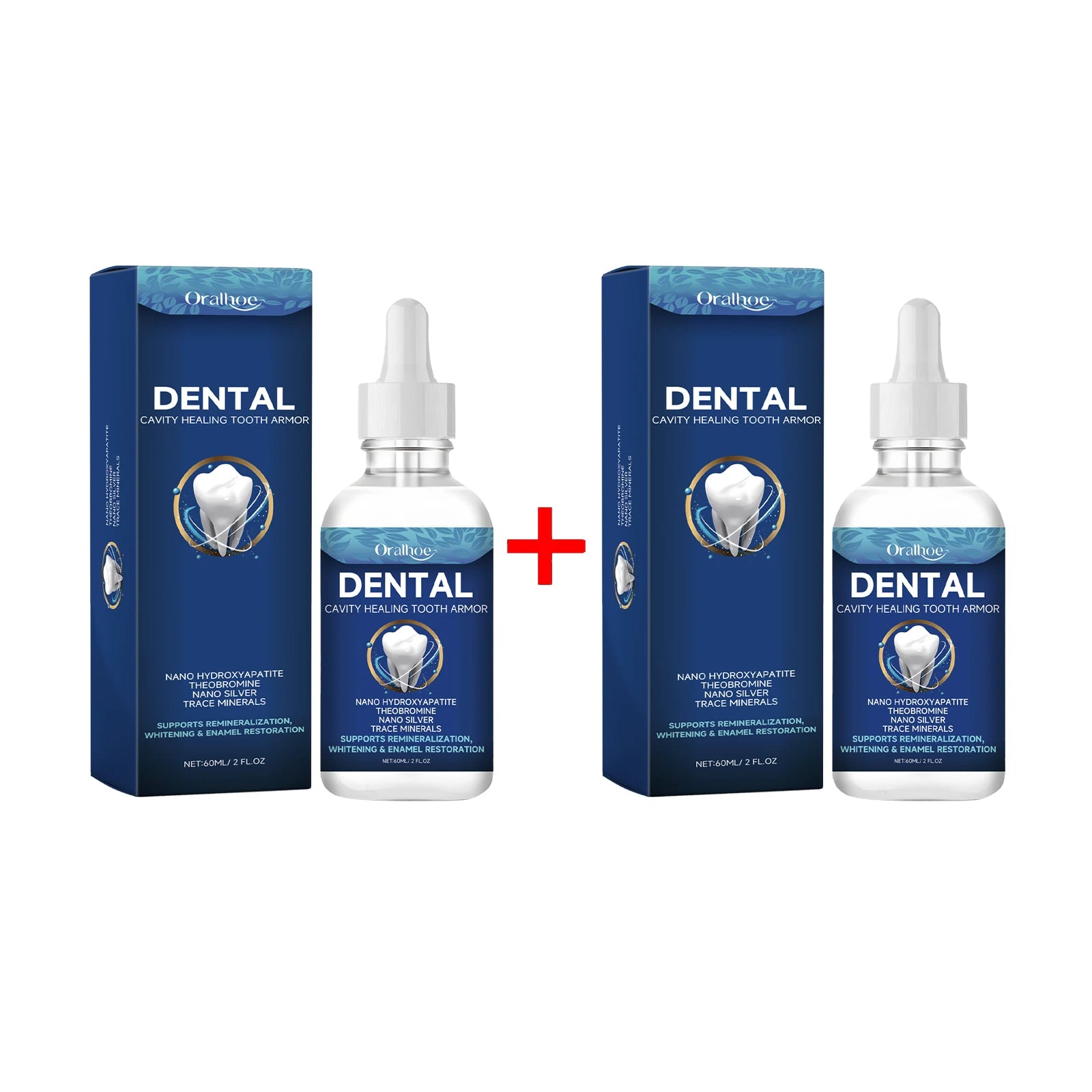Sérum Oralhoe Soin Dentaire Liquide, Haleine Fraîche Longue Durée, Nettoyage en Profondeur, Hygiène Buccale, Élimine la Plaque, Taches, Sérum Blanchissant pour les Dents 60 ml