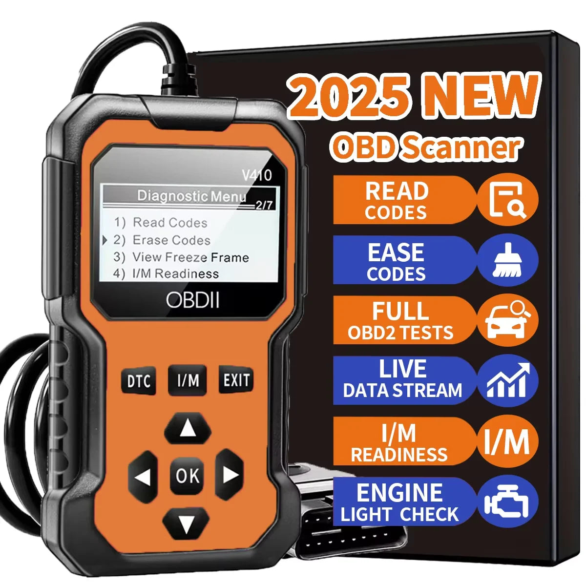 Scanner de voiture Obd2, outil de Diagnostic, lecteur de Code de défaut du moteur, lecteur de Code, peut diagnostiquer tous les Obd Ii en 1996, accord de voiture Sca
