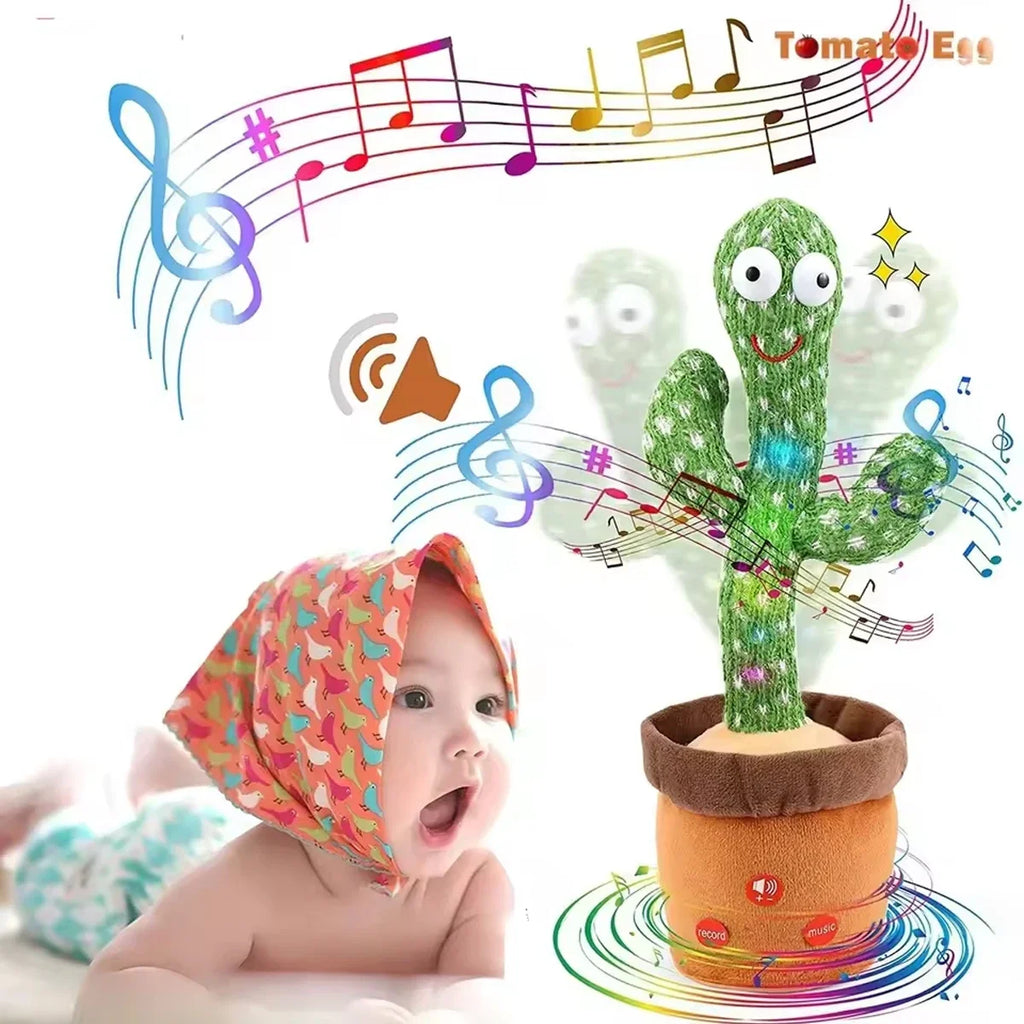 1 cactus parlant rechargeable, avec fonction d'enregistrement et de répétition. Changeur de voix disponible en espagnol, anglais et arabe