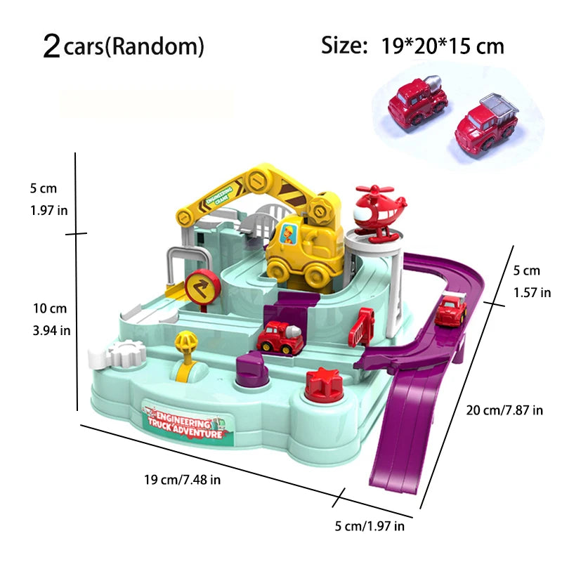 Hot Racing Rail Car Model Train Track Adventure Game Animals Space Rocket Toys Children Educational Brain Mechanical Interactive