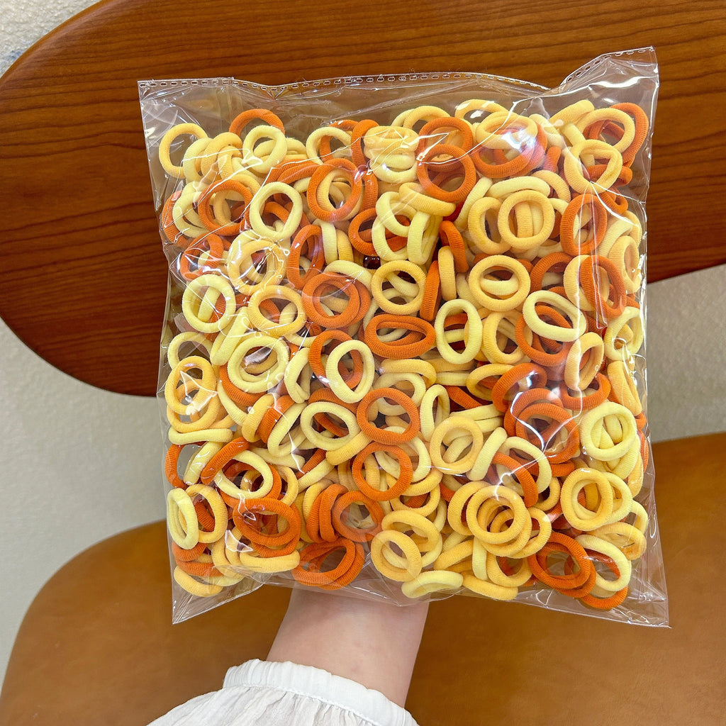 300 pièces de cordon de cheveux en Nylon à la mode à haute élasticité, accessoires de cheveux pour enfants, cordon de cheveux de base Simple et bandeau