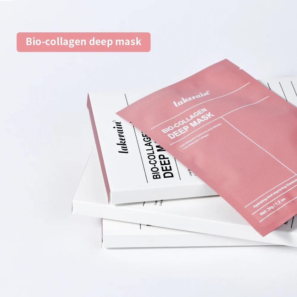 Masque Bio-Collagen Real Deep, supplément de collagène, masque hydrogel hydratant de nuit, améliore l'élasticité, minimise les pores et raffermit