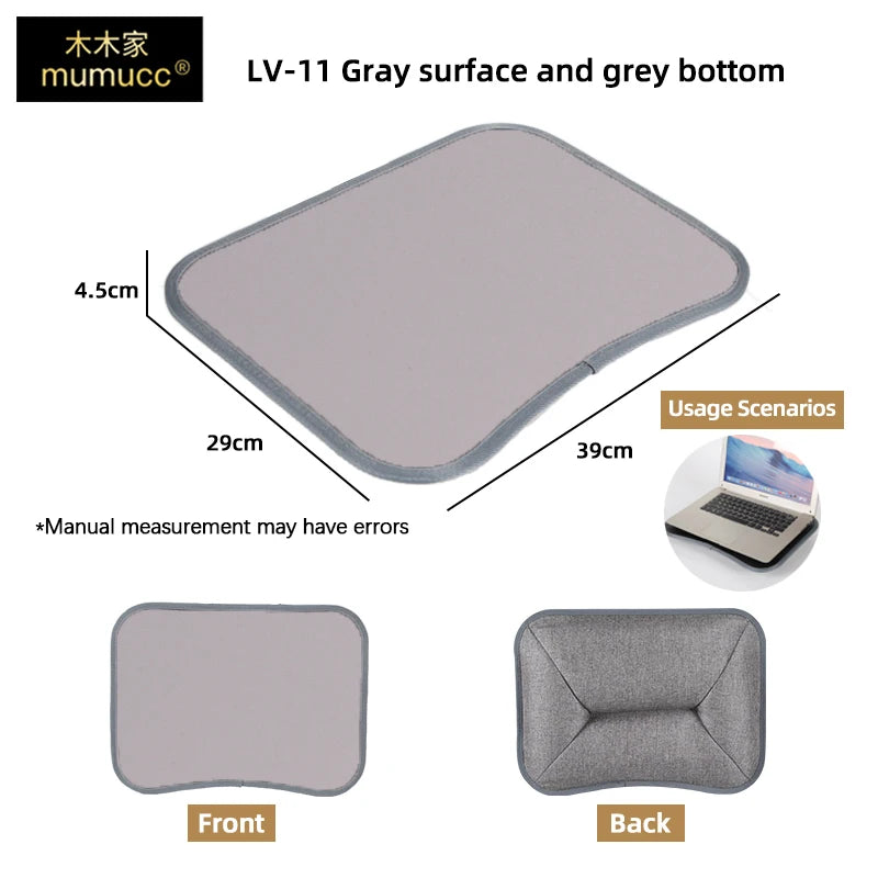 Bureau multifonctionnel pour ordinateur portable MUMUCC avec coussin et garni de particules de mousse, petite table d'appoint, grand tapis de souris rigide