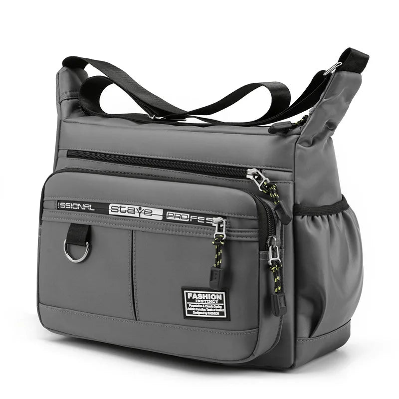 Sac à bandoulière Design Oxford pour hommes, grande capacité, décontracté, multicouche, poche, mode, épaule unique, sacoche de luxe