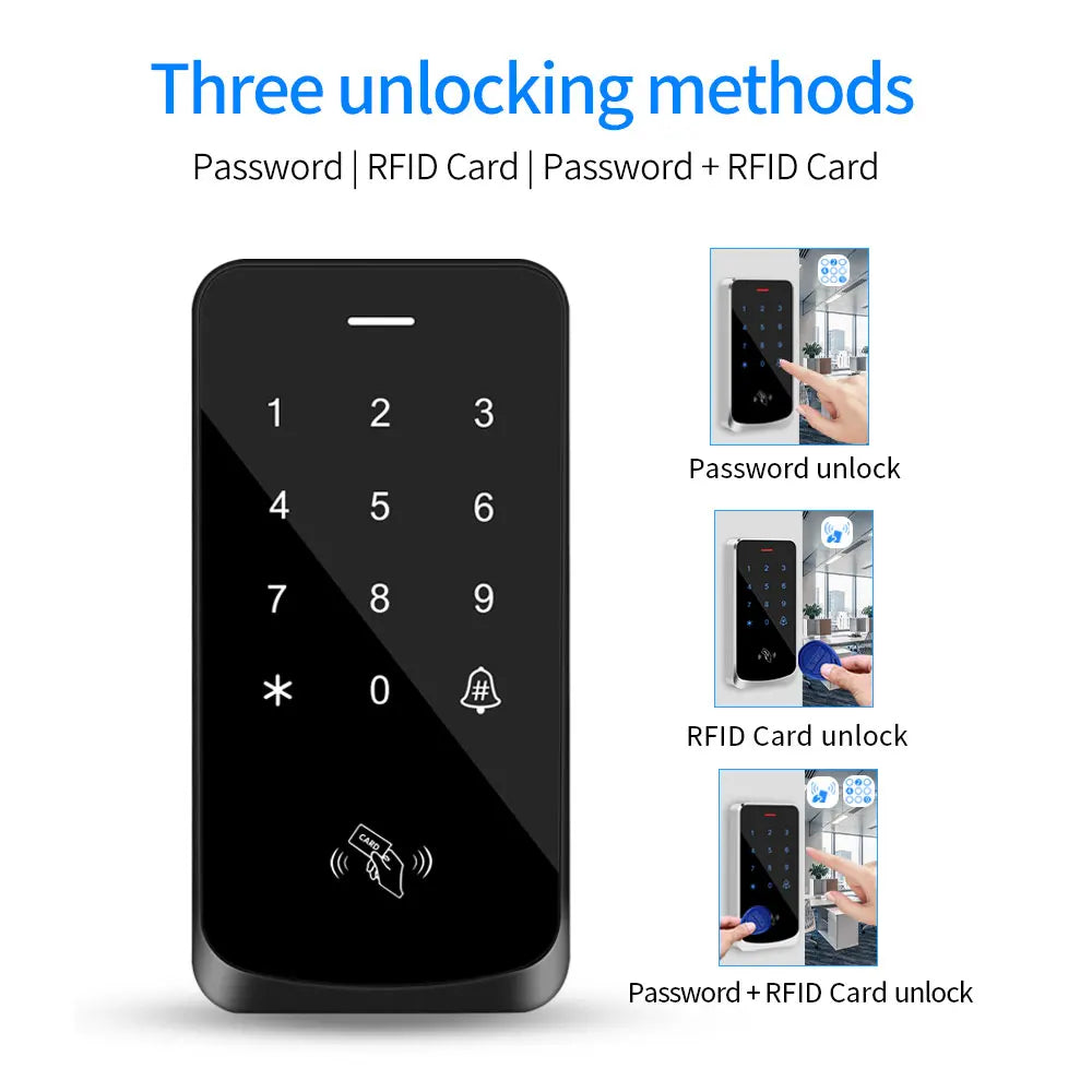 Clavier de contrôle d'accès tactile rétro-éclairé, étanche IP68, RFID 125KHz EM, clavier d'accès extérieur, ouvre-porte, lecteur Wiegand