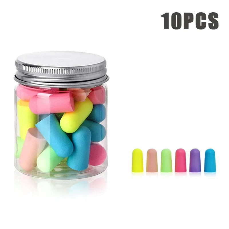 Bouchons d'oreilles en mousse, Type balle, Anti-bruit, pour dormir, multicolore, 24/60/120 pièces