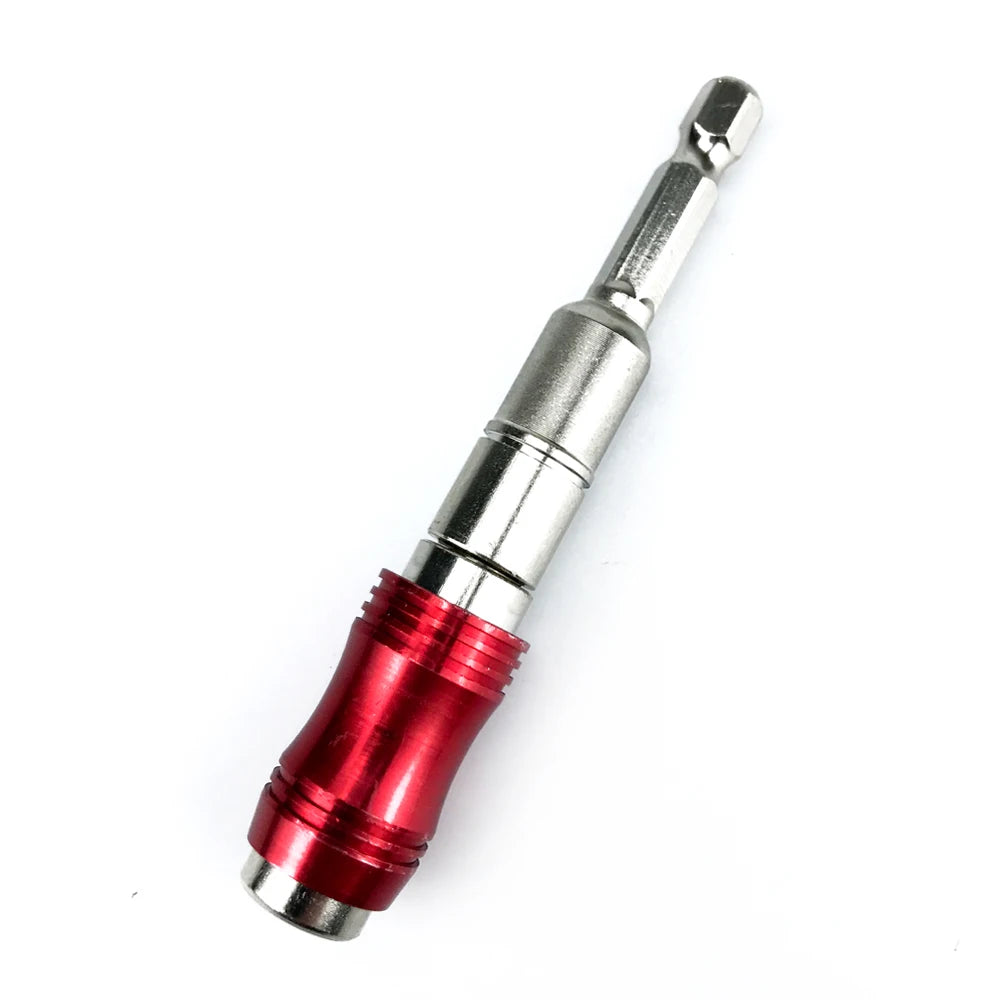 Poignée hexagonale incurvée rouge, tige d'extension directionnelle, vis magnétique, pointe de perçage, adaptateur universel, accessoires pour outils électriques, 1 pièce