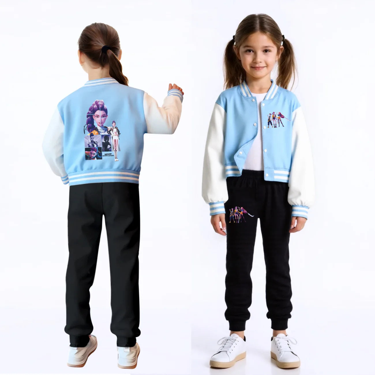 Sweat décontracté pour bébés, filles, costume pour enfants, vêtements KPOP chasseurs de démons Huntrix, uniforme de Baseball pour garçons, printemps-automne