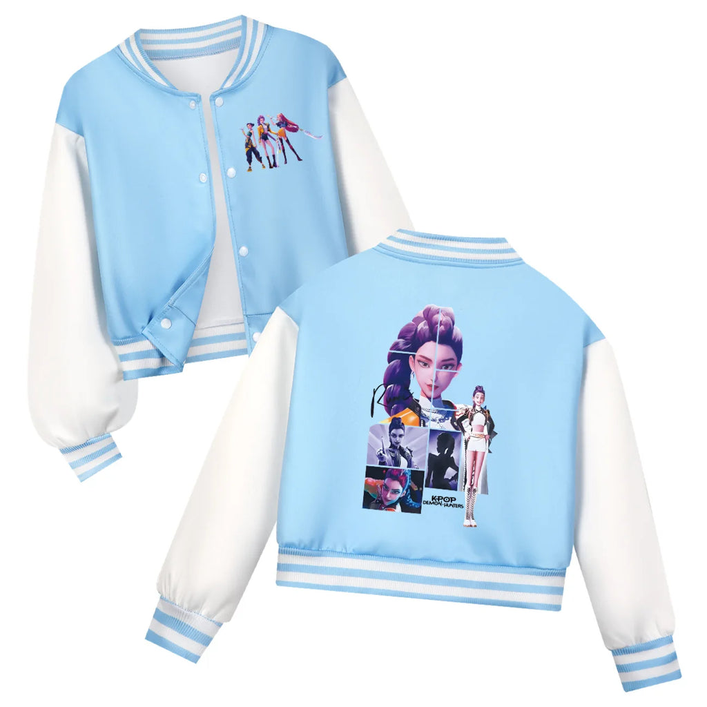 Sweat décontracté pour bébés, filles, costume pour enfants, vêtements KPOP chasseurs de démons Huntrix, uniforme de Baseball pour garçons, printemps-automne