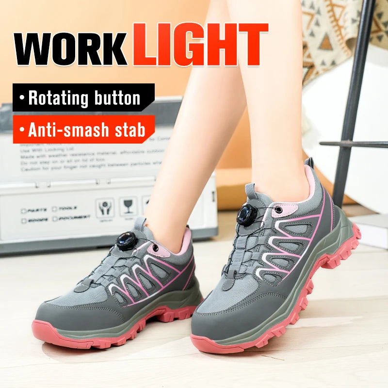 Chaussures de sécurité de travail pour hommes, baskets de protection légères, chaussures légères pour femmes, respirantes, Anti-perforation