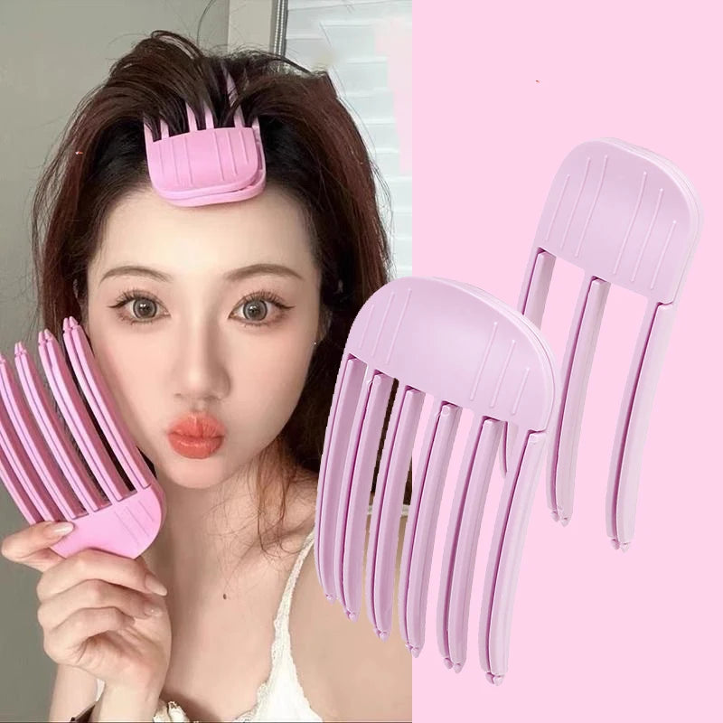 Pinces à cheveux bouclées duveteuses pour frange, racines volumineuses, pinces à cheveux pour femmes, pinces à cheveux à forme fixe, bigoudis volumisants tendance