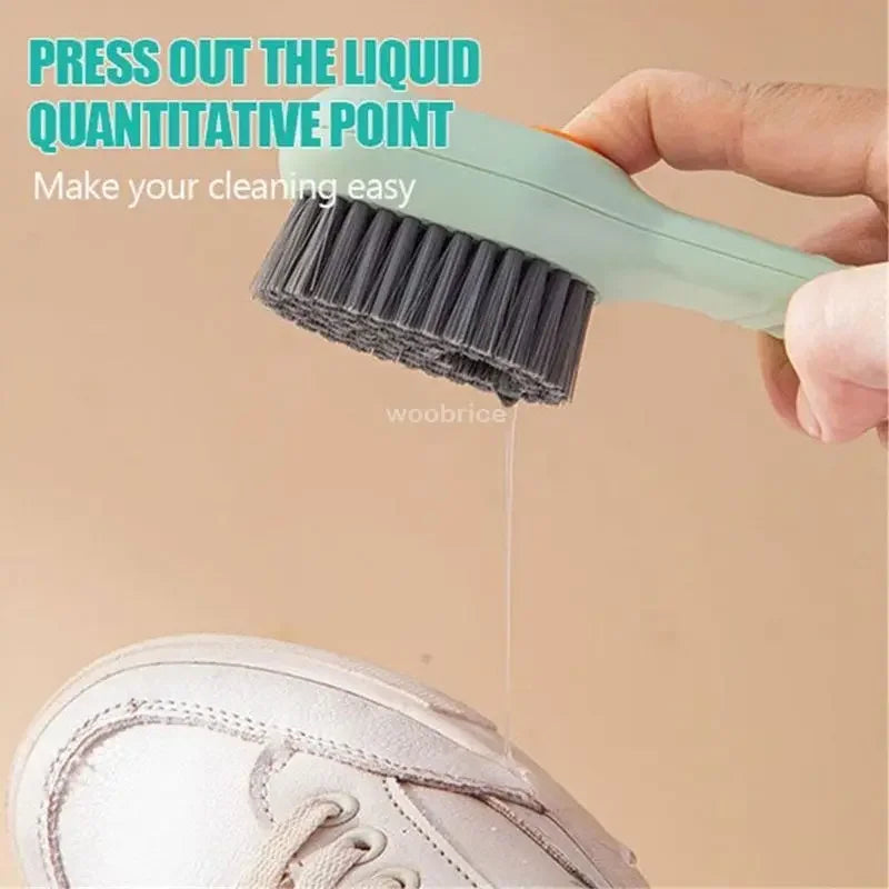 Cleaning Brush Soft Bristled Liquid Shoe Brush Long Handle Brush Clothes Brush Shoe Clothing Board Brush Household Cleaning Tool