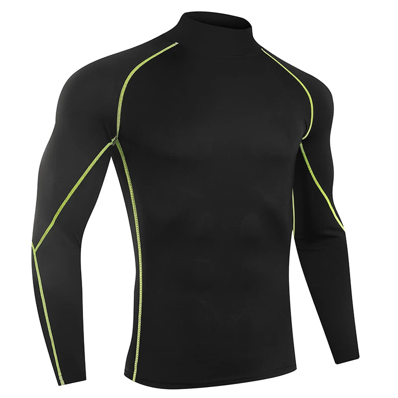 T-shirt de Sport de musculation pour hommes, séchage rapide, chemise de course à manches longues, haut de Compression, T-shirt de gymnastique, Fitness serré Rashgard