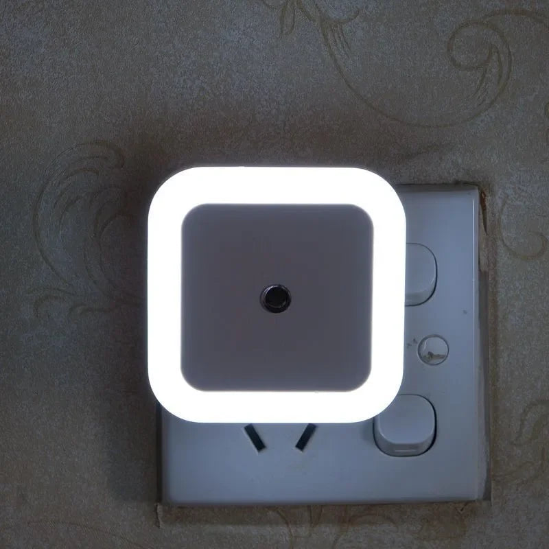 Capteur sans fil LED veilleuse ue prise américaine Mini veilleuses carrées pour bébé enfants salon chambre couloir lampe d'éclairage
