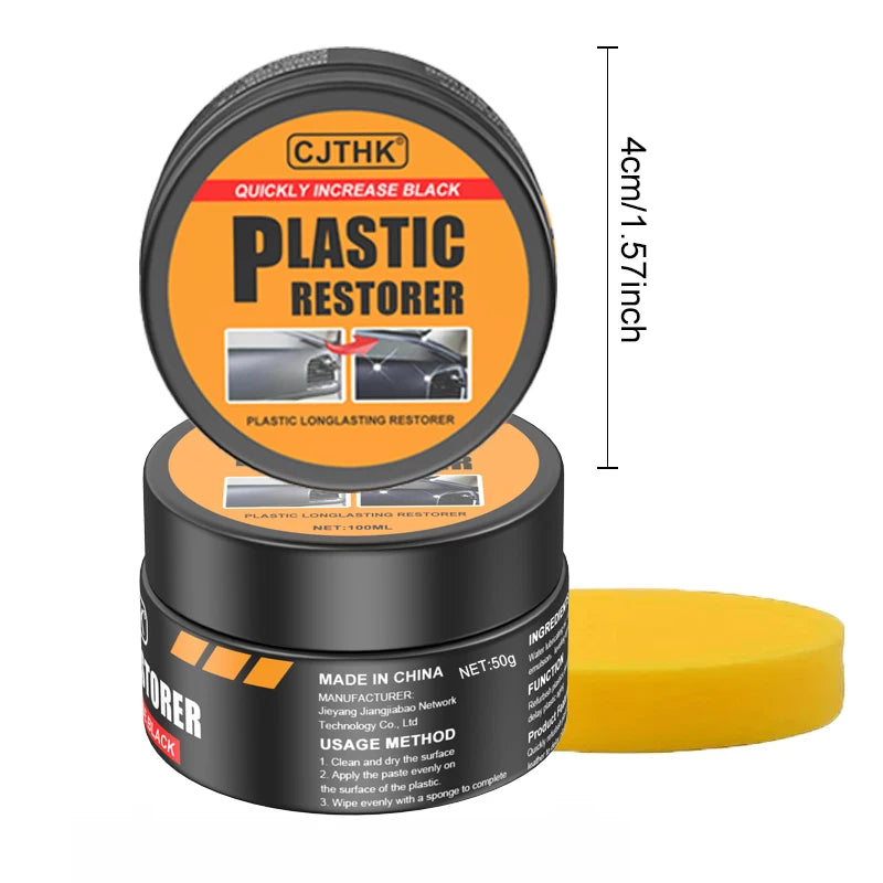Agent de revêtement de cire pour le renouvellement du cuir et des panneaux, restauration du plastique de voiture, noir brillant, revêtement de polissage et de réparation automobile