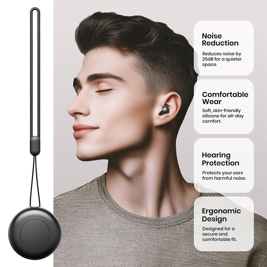 Bouchons d'oreille en silicone Eayburst pour la protection auditive anti-bruit du sommeil, bouchons d'oreille réutilisables pour les concerts de sommeil, les études de travail