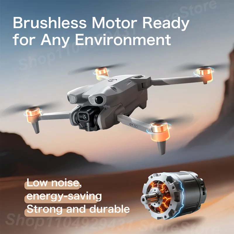 Nouveau drone GT50 original 8K Wi-Fi GPS professionnel HD pour la photographie aérienne, drone télécommandé avec double caméra HD, quadricoptère jouet UAV