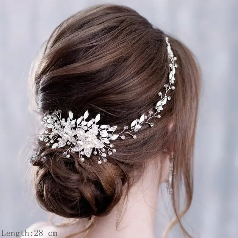 Bandeaux et diadèmes fleuris luxueux, accessoires de coiffure de mariage pour femmes, bijoux de cheveux de mariée, bandeau de mariée, coiffe, serre-tête de fête