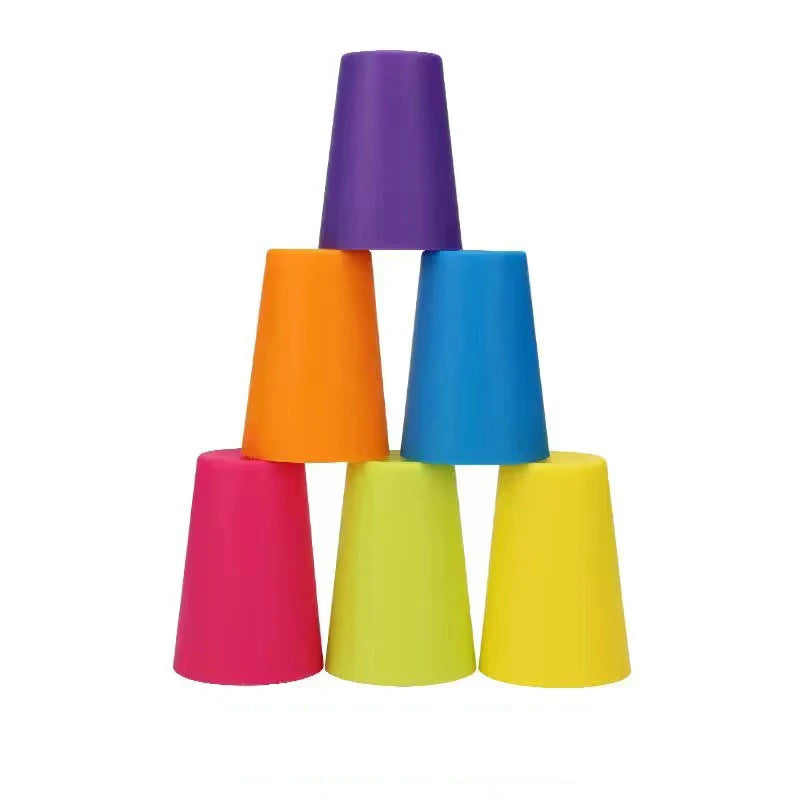 Jeu de rapidité à empiler les gobelets avec cartes, couleurs et logique, jouet Montessori pour l'éveil des enfants et l'interaction parent-enfant