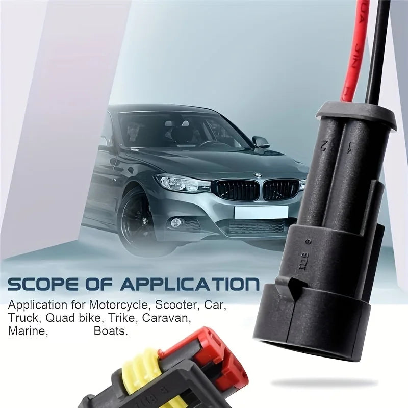 Connecteur de fil électrique à 2 broches, prise mâle femelle 18awg, connecteurs de fil à déconnexion rapide pour voiture et camion 10 pièces