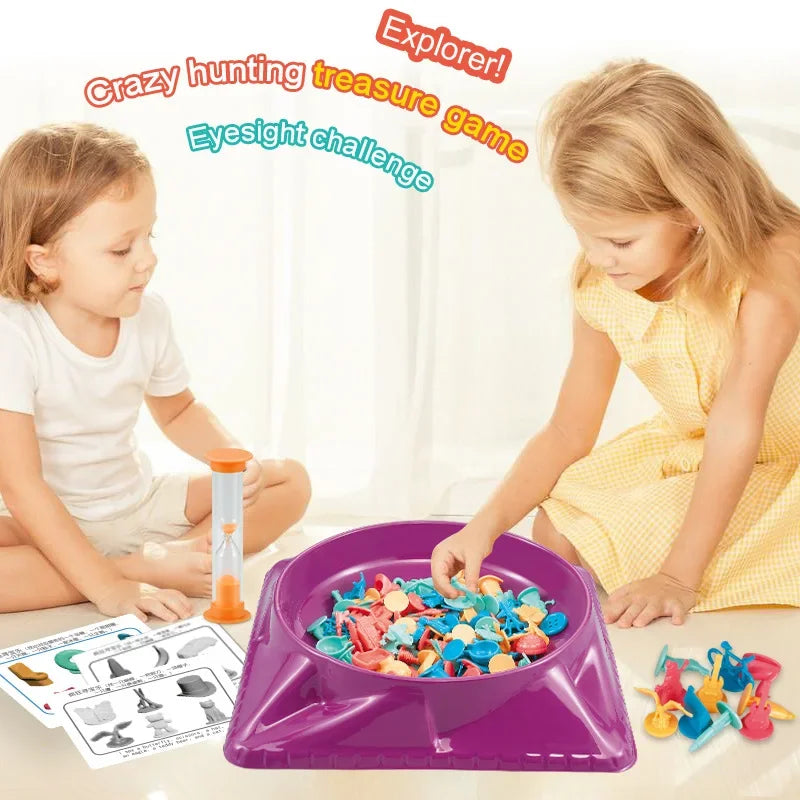 Jeu de société de cartes « Chasse au trésor folle » pour enfants, jeu d'échecs interactif et éducatif pour développer la concentration, idéal pour les fêtes de famille et les jeux de bureau