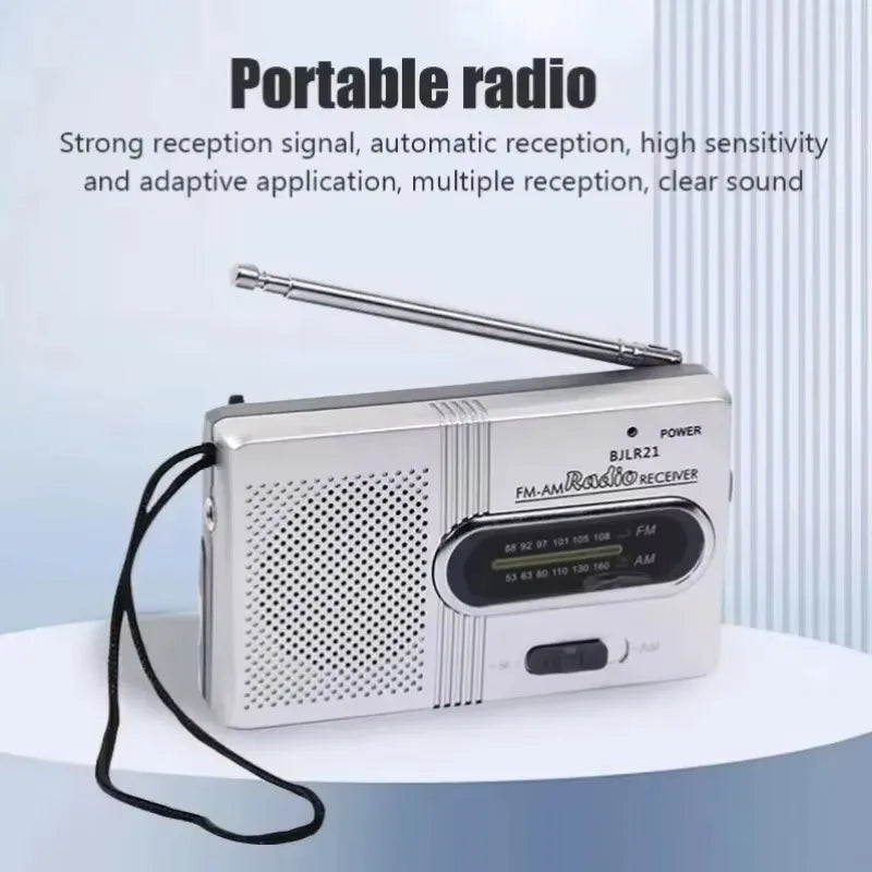 BC-R21/961/962 Mini Radio AM FM Radio Portable à piles meilleure réception la plus longue durée pour la course à pied marche à la maison Soundbox