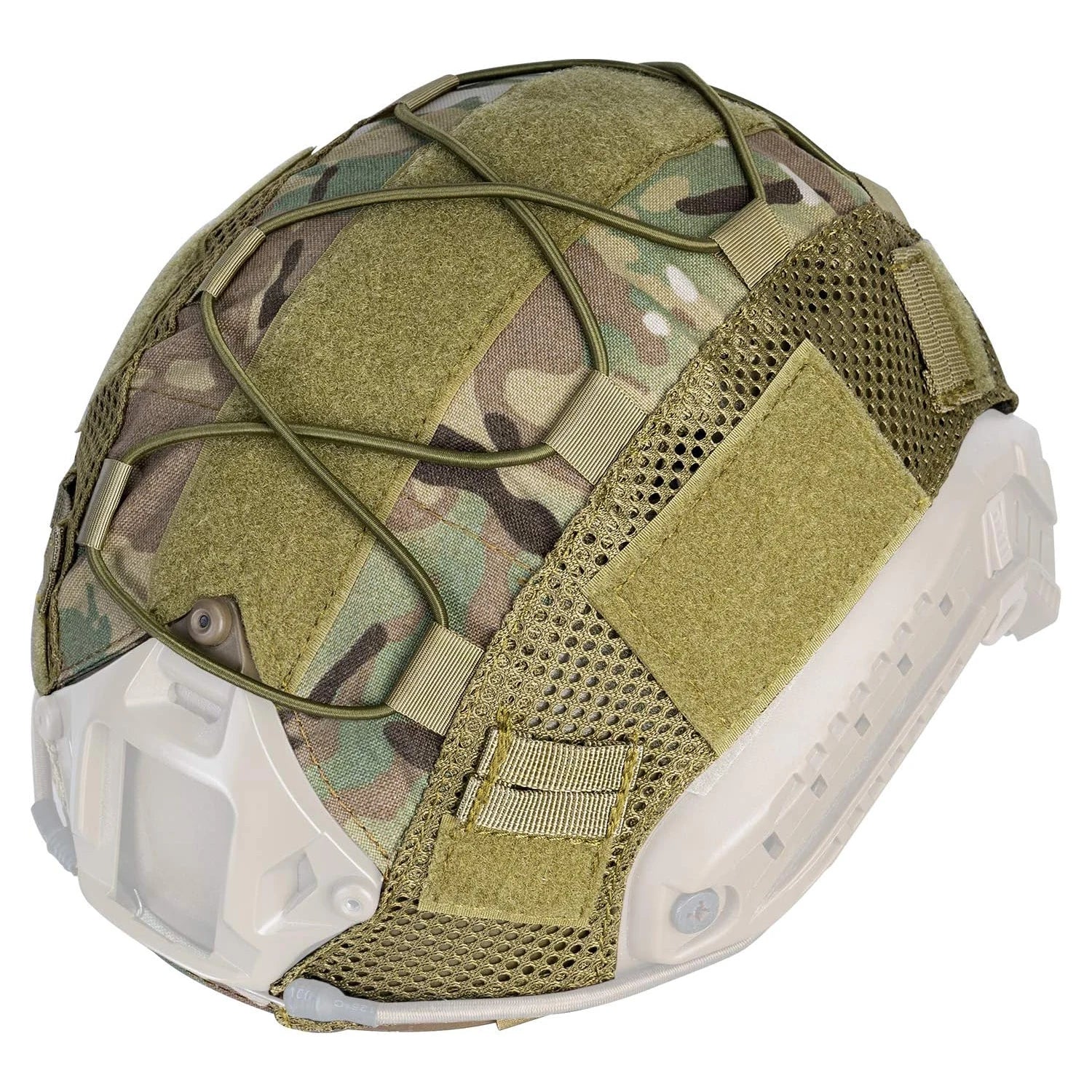BOOIU Tactical Helmet Cover for Fast Helmet Multi-Camo Helmet Cover   Military Paintball Hunting Shooting Gear - Without Helmet