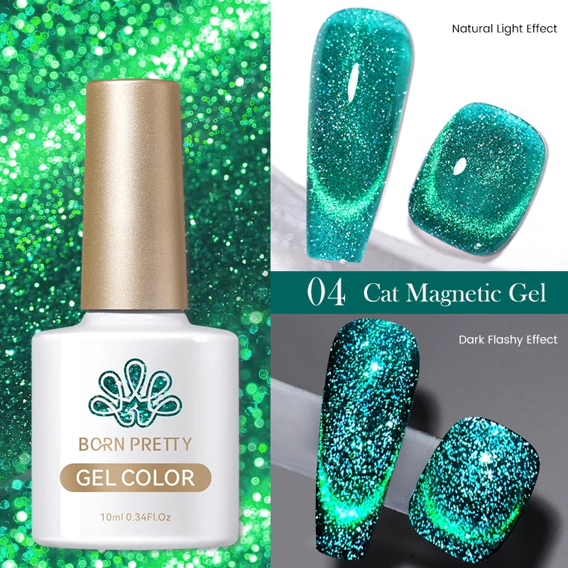 Vernis à ongles magnétique gel BORN PRETTY 10 ml Argent Clair de Couleur Chat - Accessoires pour les ongles - Vernis semi-permanent pour ongles d'automne et d'hiver