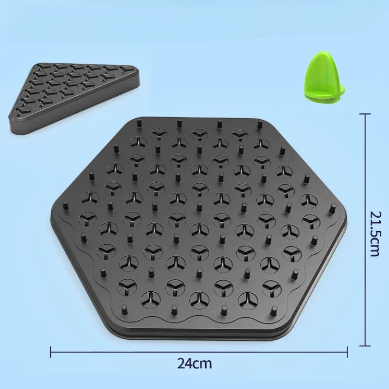Nouveau jeu d'échecs géométrique en chaîne, puzzle d'échecs triangulaire, jeu de bureau avec élastique, exercice d'interaction familiale, jouet de réflexion, cadeau