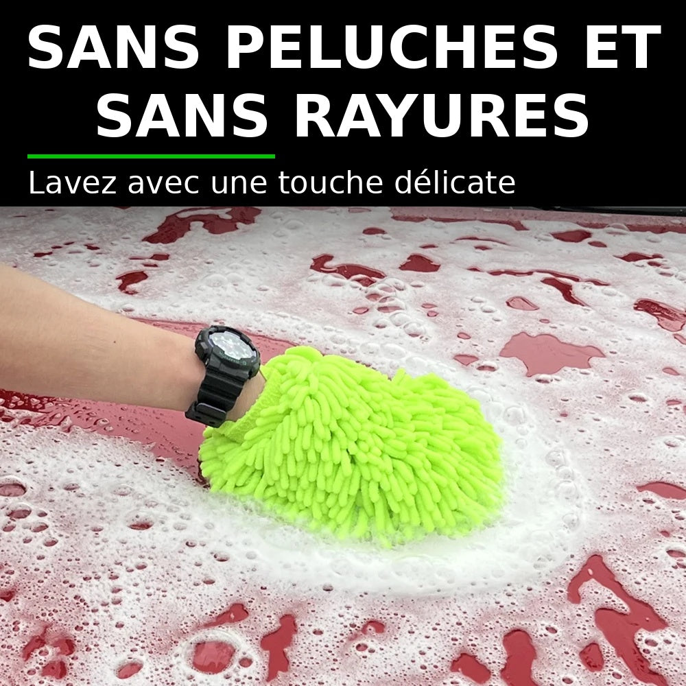 Gants de lavage auto, gants en chenille, chiffons en peluche, double face épais, accessoires et outils de nettoyage pour voiture, produits d'esthétique automobile