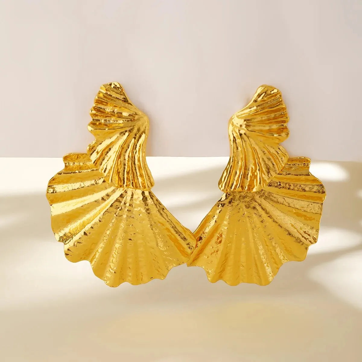 Boucles d'oreilles classiques à pendentif en forme de feuille de Ginkgo pour femmes, accessoires de bijouterie de fête de Banquet, irréguliers et exagérés