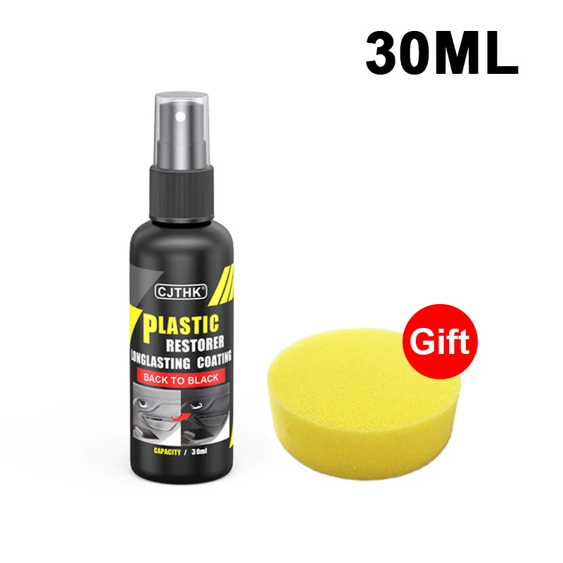 Rénovateur de plastique automobile, effet brillant noir, revêtement longue durée, produits de nettoyage et de polissage pour cuir
