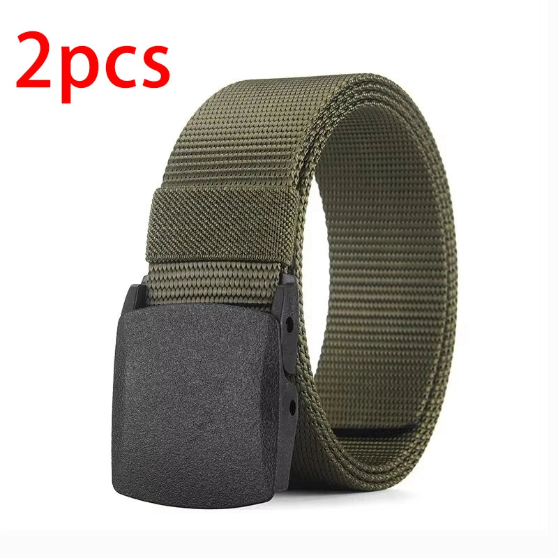 Ceinture pour hommes en plein air décontracté toile ceinture métal gratuit formation Nylon ceinture tactique avec pantalon jean ceinture sport ceintures pour hommes femmes