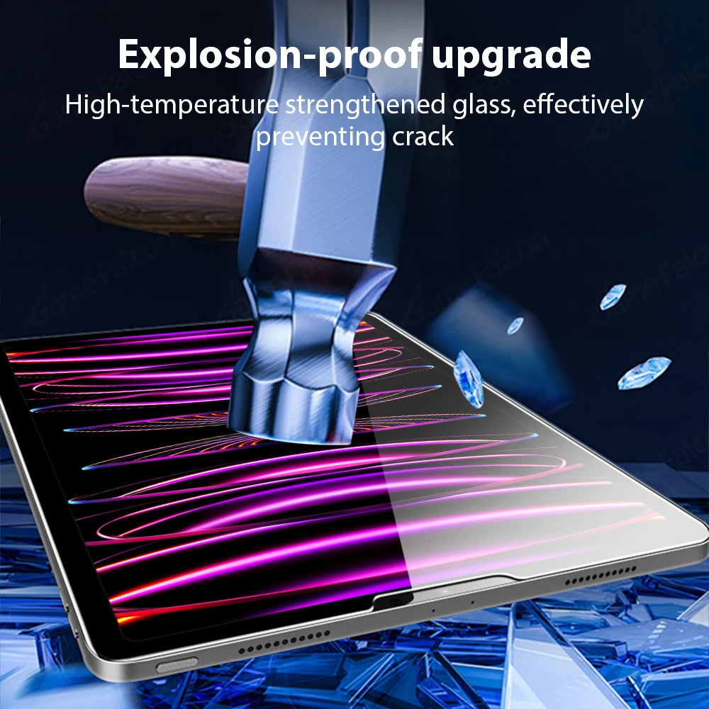 Protection d'écran en verre trempé pour Apple iPad Pro 12,9", 11", 9,7", 10,2" et 10,9", Air 4, 5, Mini 6 (5e, 6e, 7e, 8e, 9e et 10e générations) - Film protecteur